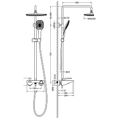 Timo Душевая система Helmi SX-1170/00-16 хром-белый – фотография-2
